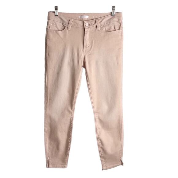 LC Lauren Conrad Women's Skinny Crop Jeans 4 Light Pink Denim Stretch Low Rise - Picture 1 of 8